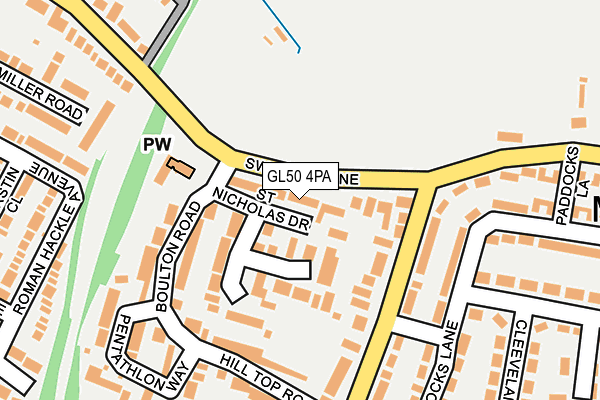 GL50 4PA map - OS OpenMap – Local (Ordnance Survey)