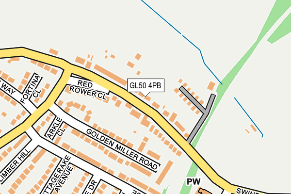 GL50 4PB map - OS OpenMap – Local (Ordnance Survey)