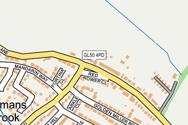 GL50 4PD map - OS OpenMap – Local (Ordnance Survey)