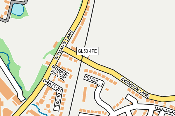 GL50 4PE map - OS OpenMap – Local (Ordnance Survey)