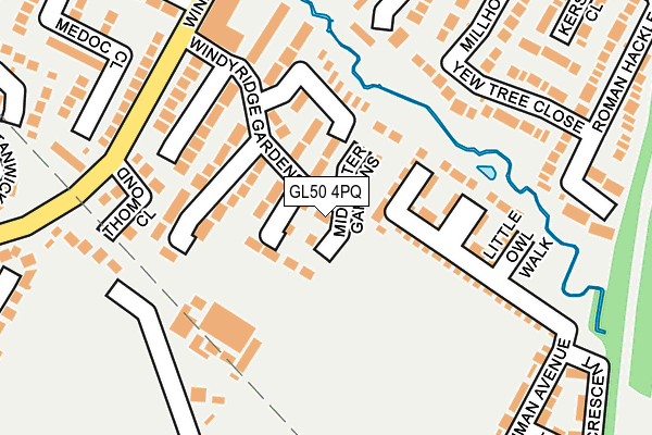 GL50 4PQ map - OS OpenMap – Local (Ordnance Survey)