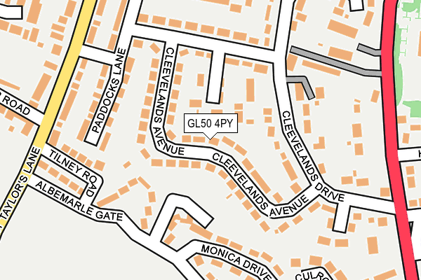 GL50 4PY map - OS OpenMap – Local (Ordnance Survey)