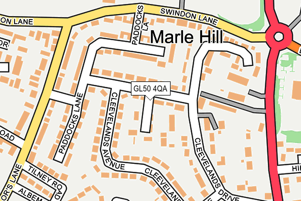 GL50 4QA map - OS OpenMap – Local (Ordnance Survey)