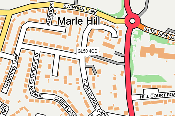 GL50 4QD map - OS OpenMap – Local (Ordnance Survey)