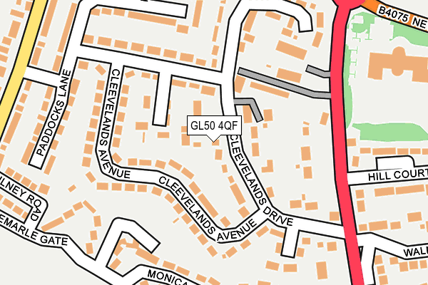 GL50 4QF map - OS OpenMap – Local (Ordnance Survey)