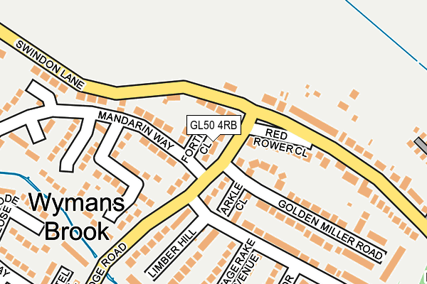 GL50 4RB map - OS OpenMap – Local (Ordnance Survey)