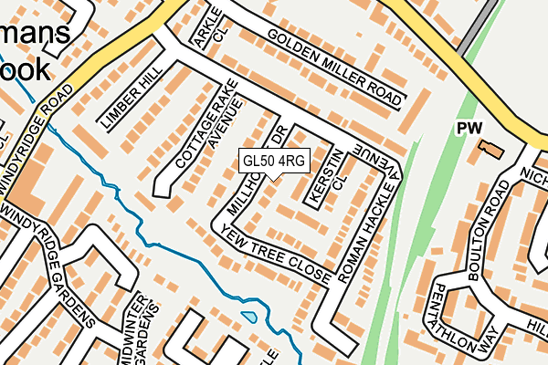 GL50 4RG map - OS OpenMap – Local (Ordnance Survey)