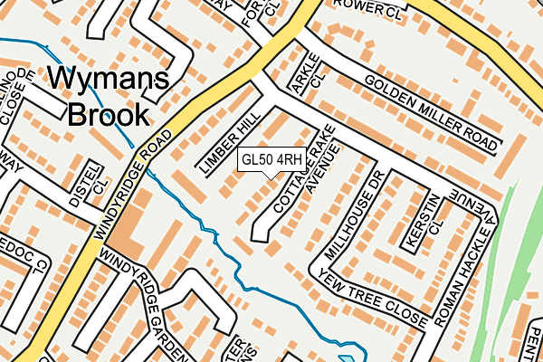 GL50 4RH map - OS OpenMap – Local (Ordnance Survey)