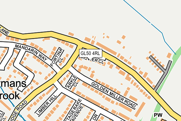 GL50 4RL map - OS OpenMap – Local (Ordnance Survey)