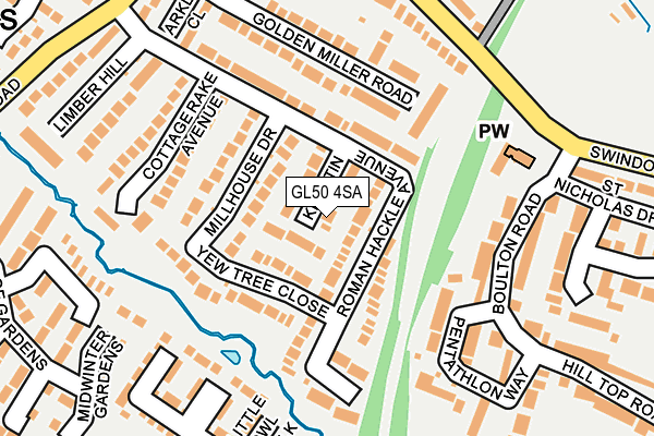 GL50 4SA map - OS OpenMap – Local (Ordnance Survey)