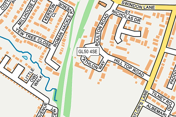 GL50 4SE map - OS OpenMap – Local (Ordnance Survey)