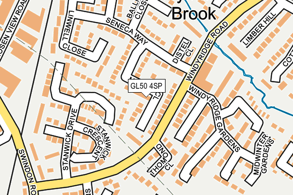 GL50 4SP map - OS OpenMap – Local (Ordnance Survey)