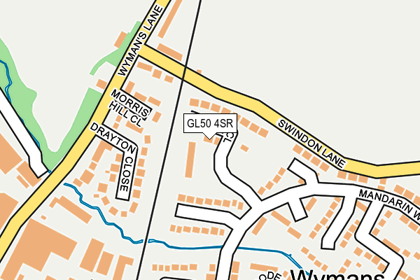 GL50 4SR map - OS OpenMap – Local (Ordnance Survey)