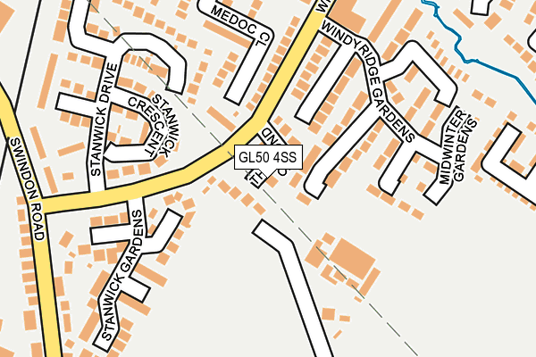 GL50 4SS map - OS OpenMap – Local (Ordnance Survey)