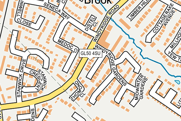 GL50 4SU map - OS OpenMap – Local (Ordnance Survey)