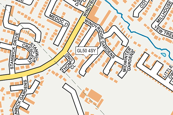 GL50 4SY map - OS OpenMap – Local (Ordnance Survey)