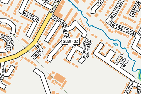 GL50 4SZ map - OS OpenMap – Local (Ordnance Survey)