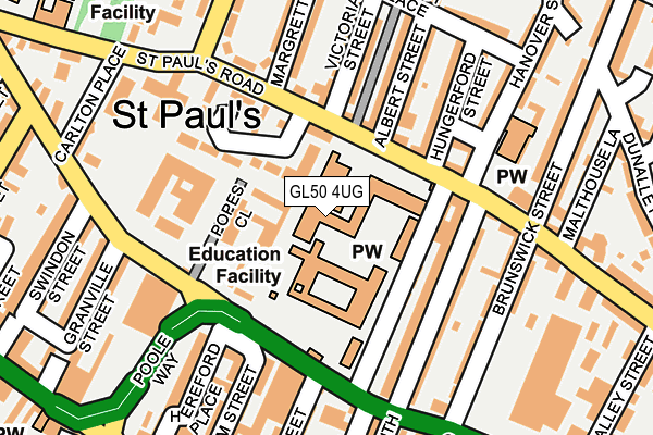 GL50 4UG map - OS OpenMap – Local (Ordnance Survey)