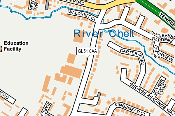 GL51 0AA map - OS OpenMap – Local (Ordnance Survey)