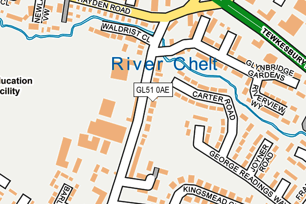 GL51 0AE map - OS OpenMap – Local (Ordnance Survey)