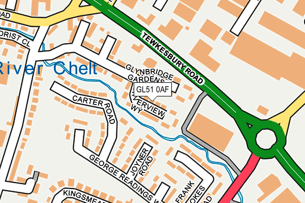 GL51 0AF map - OS OpenMap – Local (Ordnance Survey)