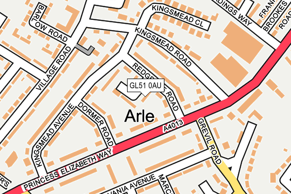 GL51 0AU map - OS OpenMap – Local (Ordnance Survey)