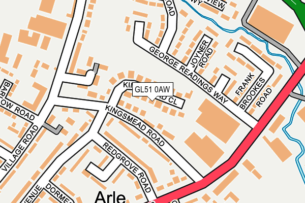 GL51 0AW map - OS OpenMap – Local (Ordnance Survey)
