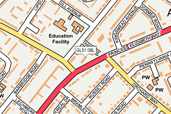 GL51 0BL map - OS OpenMap – Local (Ordnance Survey)