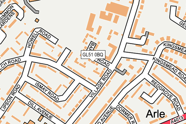 GL51 0BQ map - OS OpenMap – Local (Ordnance Survey)