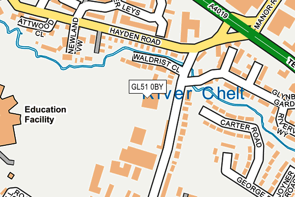 GL51 0BY map - OS OpenMap – Local (Ordnance Survey)