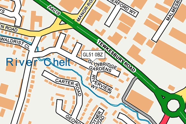 GL51 0BZ map - OS OpenMap – Local (Ordnance Survey)