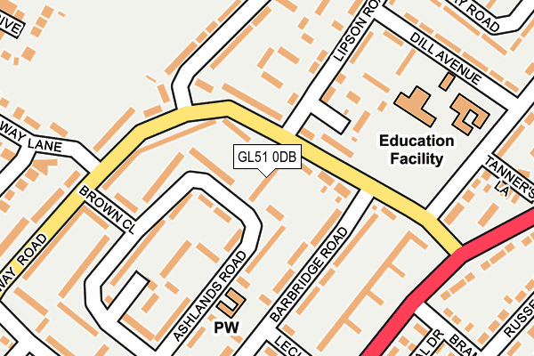 GL51 0DB map - OS OpenMap – Local (Ordnance Survey)