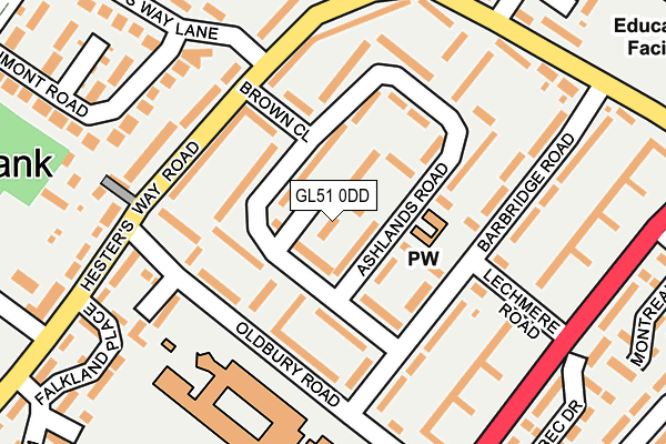 GL51 0DD map - OS OpenMap – Local (Ordnance Survey)