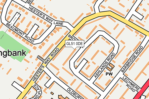GL51 0DE map - OS OpenMap – Local (Ordnance Survey)