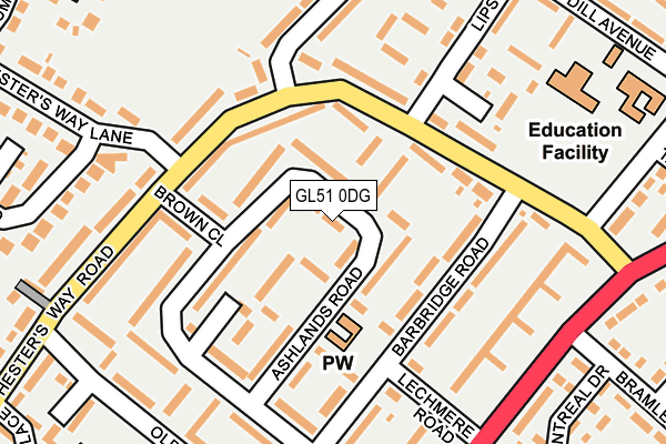 GL51 0DG map - OS OpenMap – Local (Ordnance Survey)