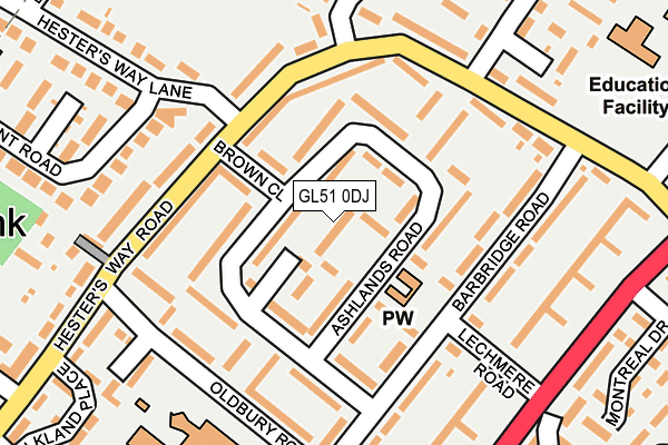GL51 0DJ map - OS OpenMap – Local (Ordnance Survey)