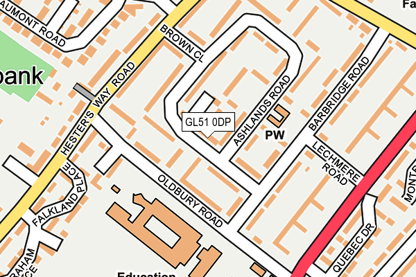 GL51 0DP map - OS OpenMap – Local (Ordnance Survey)