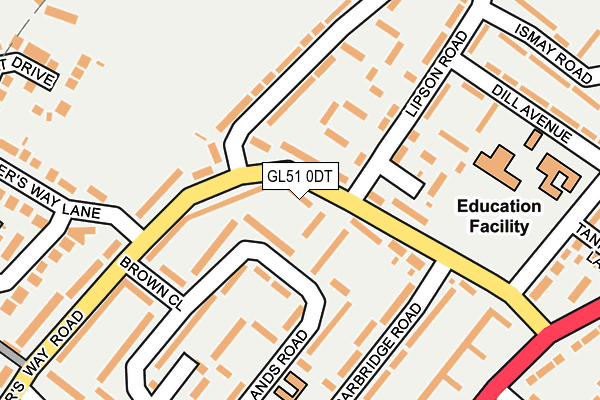 GL51 0DT map - OS OpenMap – Local (Ordnance Survey)