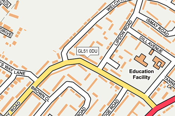 GL51 0DU map - OS OpenMap – Local (Ordnance Survey)