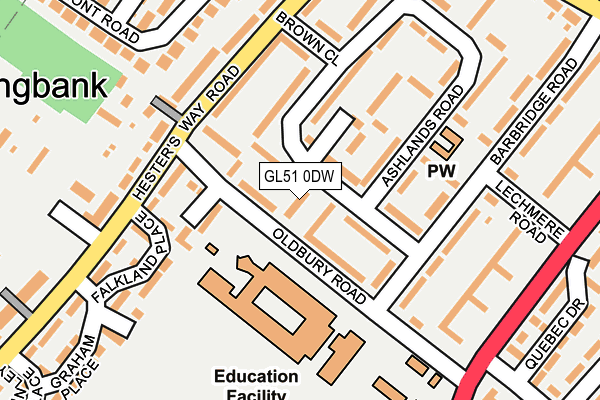 GL51 0DW map - OS OpenMap – Local (Ordnance Survey)