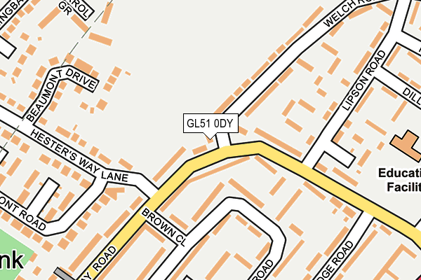 GL51 0DY map - OS OpenMap – Local (Ordnance Survey)