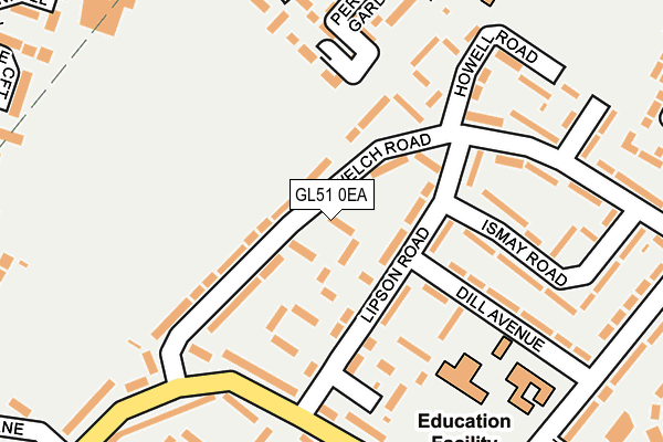 GL51 0EA map - OS OpenMap – Local (Ordnance Survey)