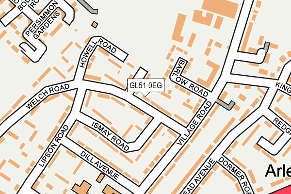 GL51 0EG map - OS OpenMap – Local (Ordnance Survey)