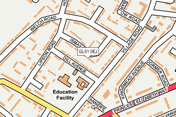 GL51 0EJ map - OS OpenMap – Local (Ordnance Survey)
