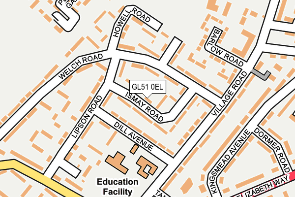 GL51 0EL map - OS OpenMap – Local (Ordnance Survey)