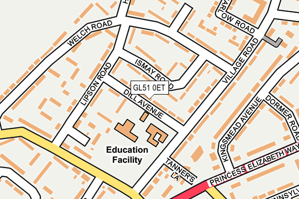 GL51 0ET map - OS OpenMap – Local (Ordnance Survey)