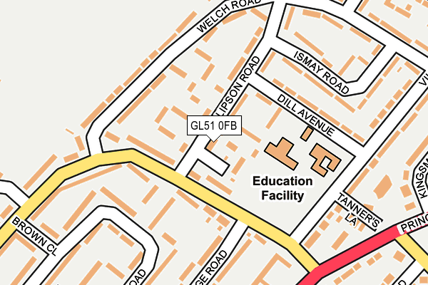 GL51 0FB map - OS OpenMap – Local (Ordnance Survey)