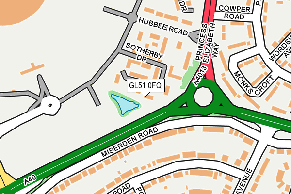 GL51 0FQ map - OS OpenMap – Local (Ordnance Survey)