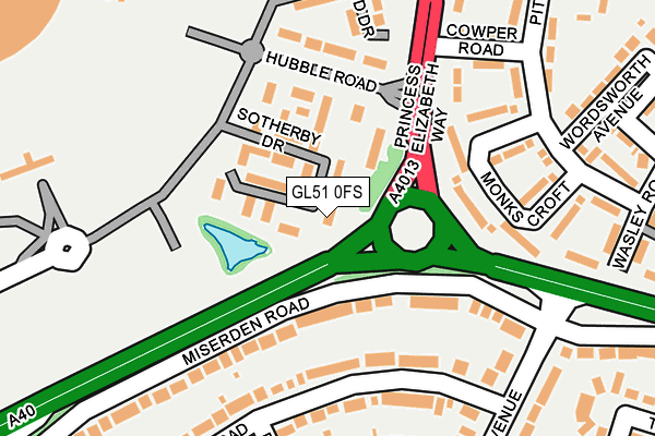 GL51 0FS map - OS OpenMap – Local (Ordnance Survey)