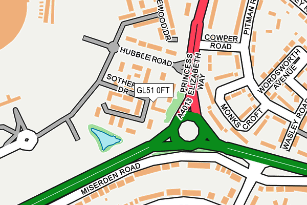 GL51 0FT map - OS OpenMap – Local (Ordnance Survey)